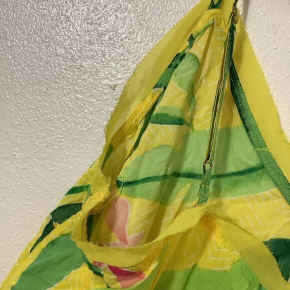 A New Day Y2K Style Yellow Coastal Tropical Boho Hippie Camisole Size Medium - Picture 11 of 12